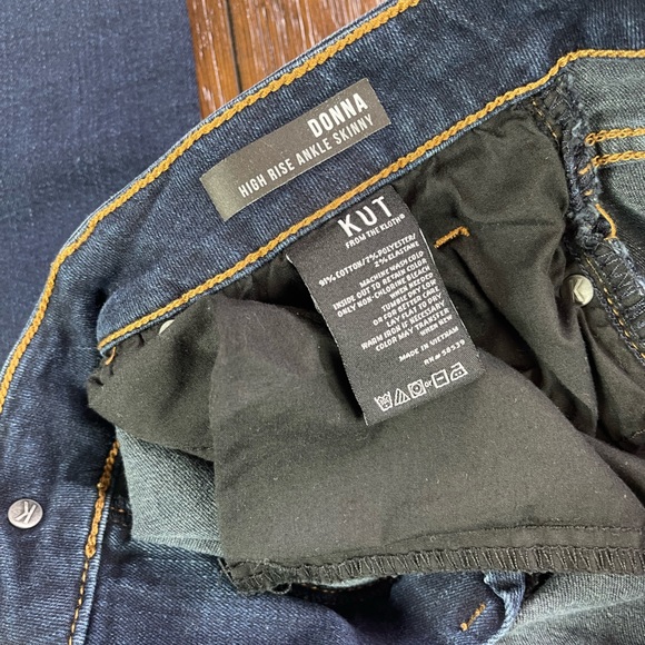 Kut from the Kloth Donna High Rise Ankle Skinny Jeans Size 16 - Picture 14 of 14